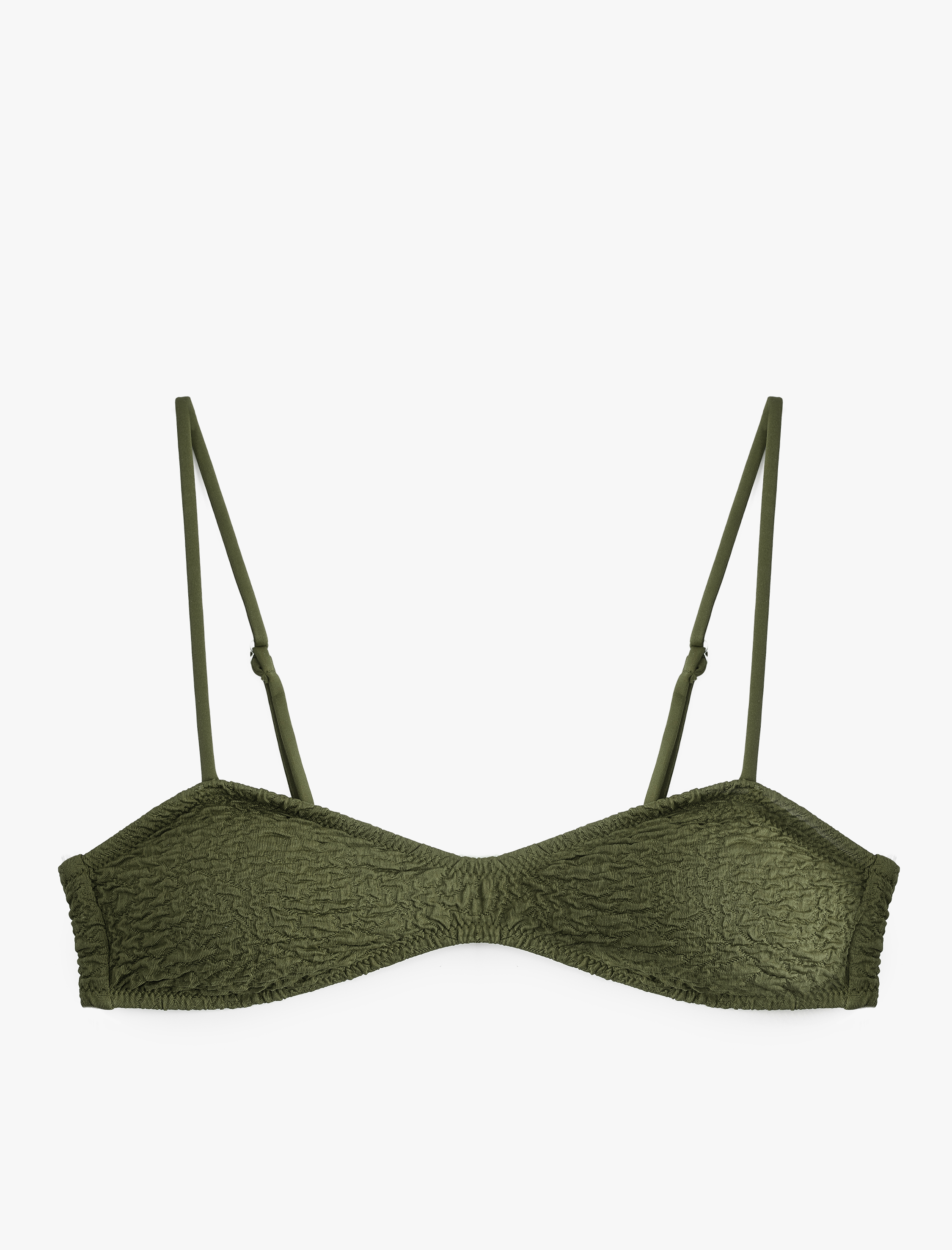   Dokulu Straplez Bikini Üstü