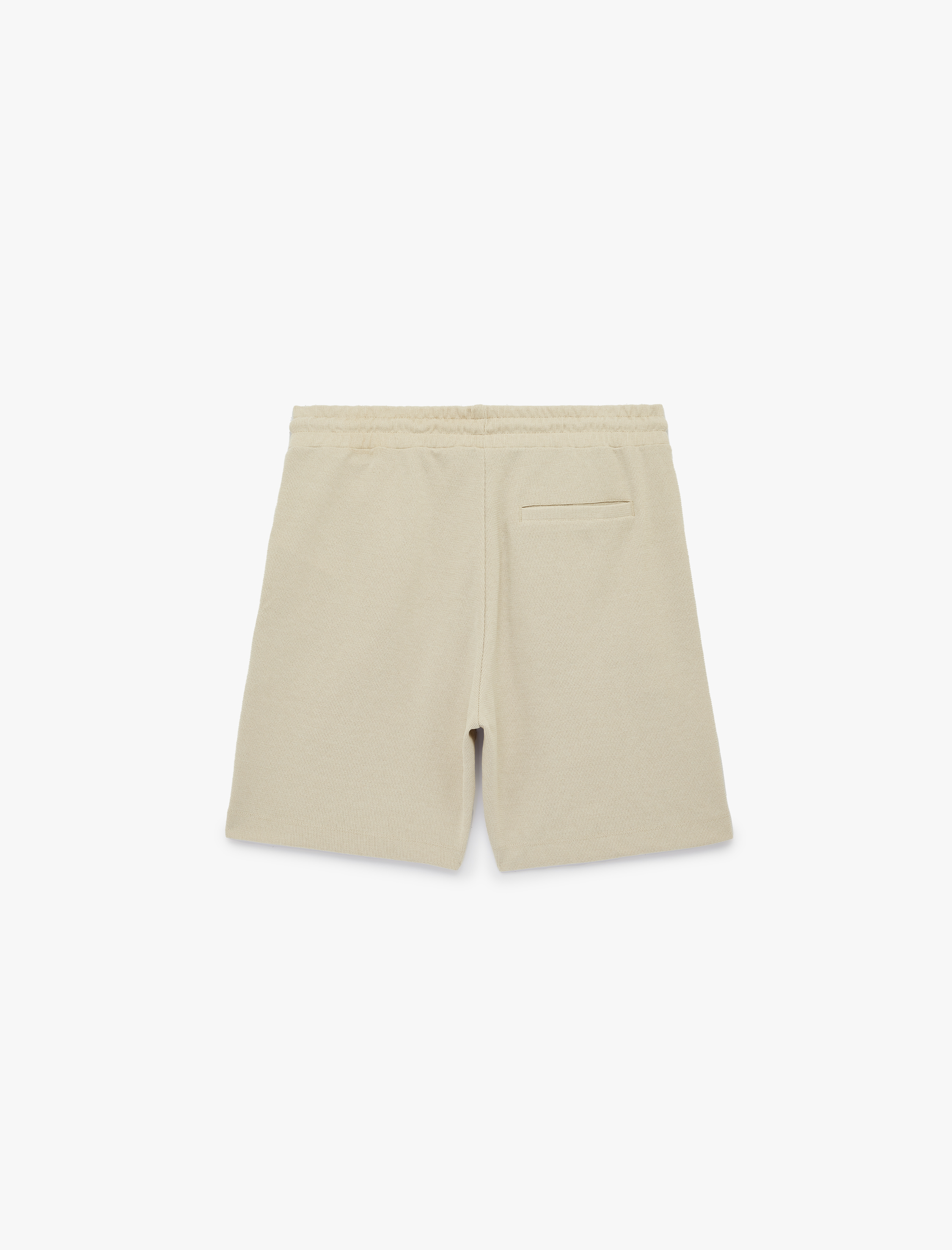   Regular Fit Cepli Bermuda Beli Bağcıklı Şort