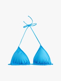 Boyundan Bağlamalı Üçgen Bikini Üstü