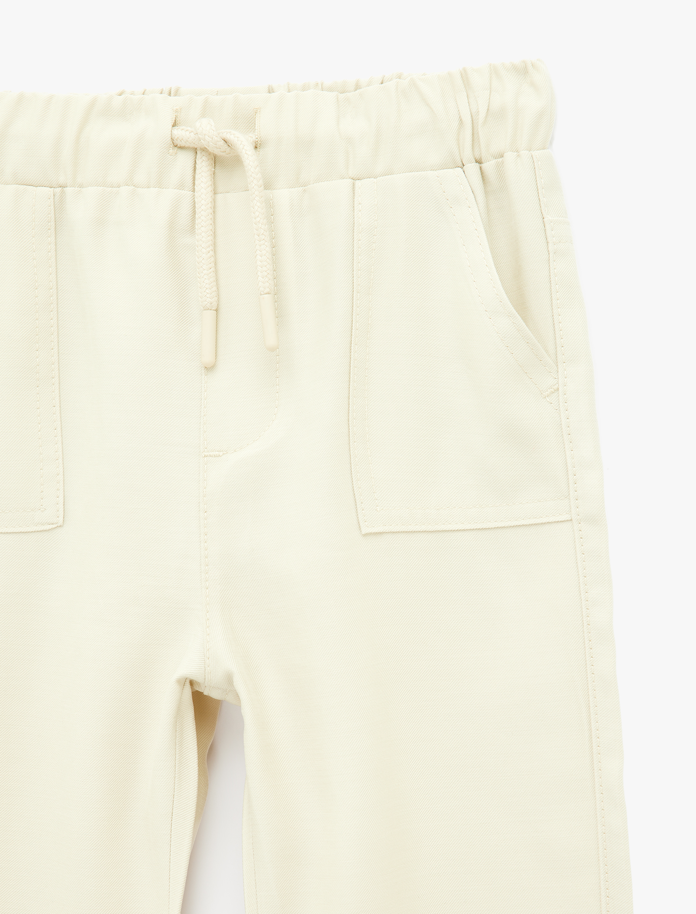  Erkek Bebek Cep Detaylı Beli Bağcıklı Jogger Pantolon