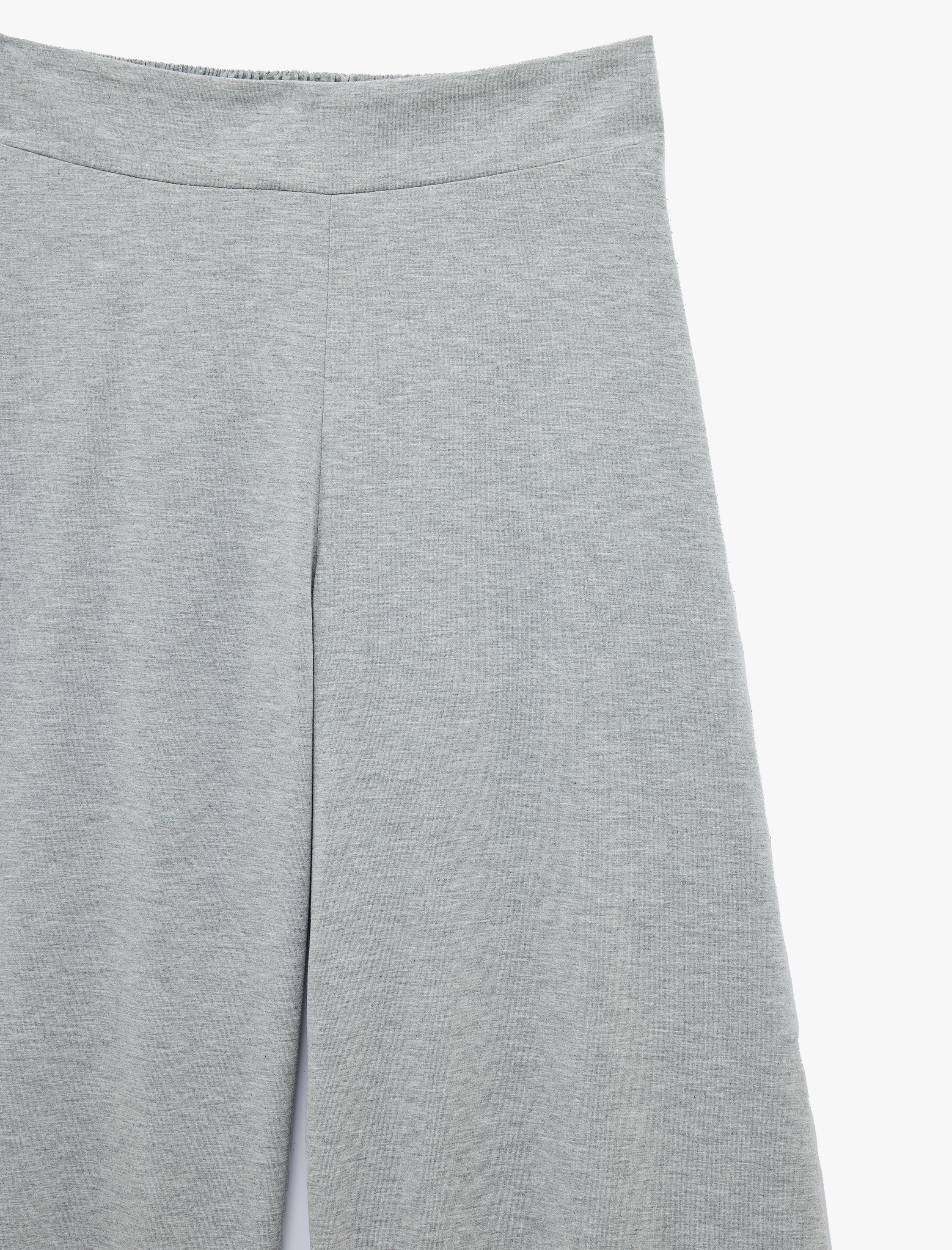   Rahat Kalıp Viskon Karışımlı Yüksek Bel Geniş Paça Pantolon