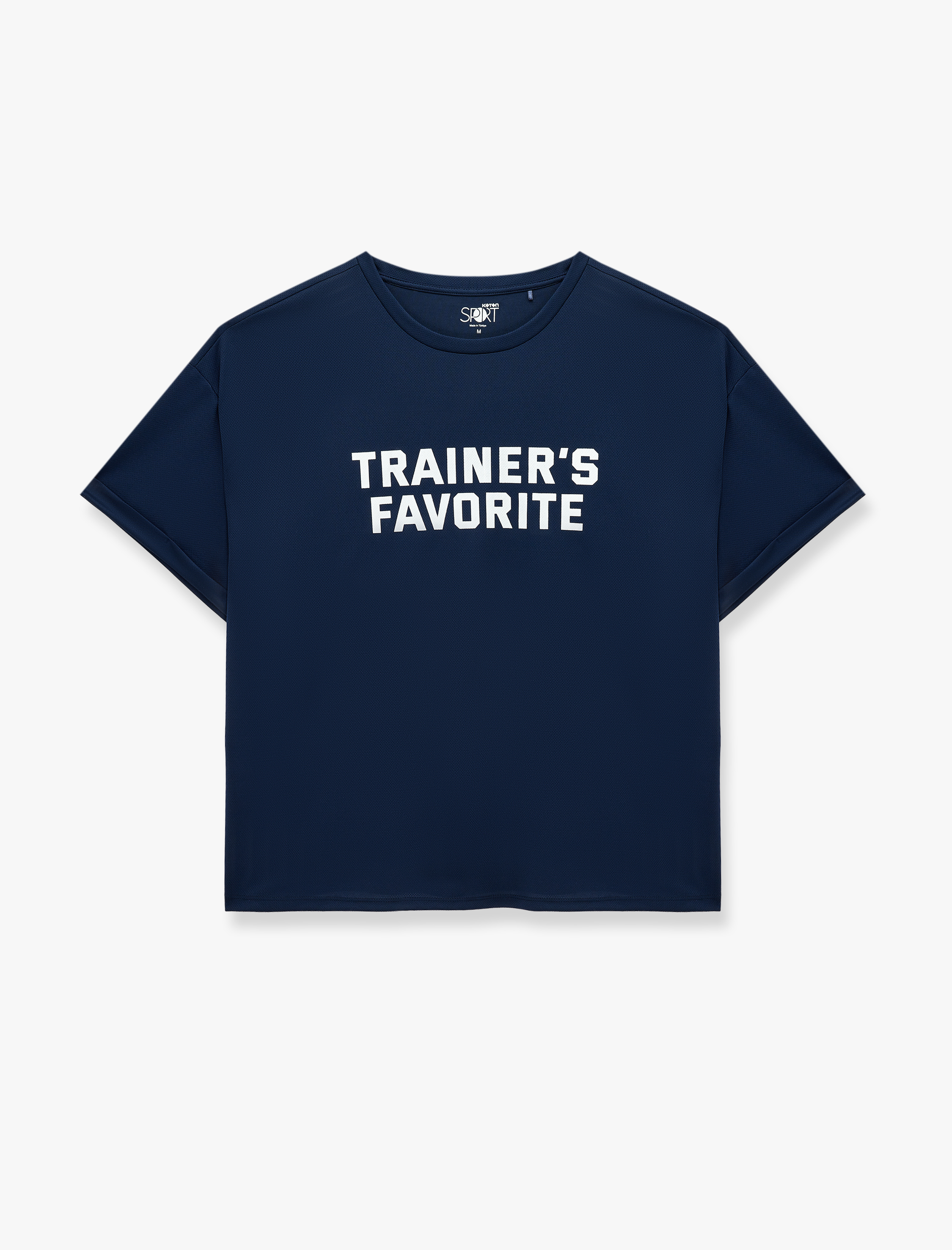   Yarım Kollu Bisiklet Yaka Baskılı Oversize Spor Tişört