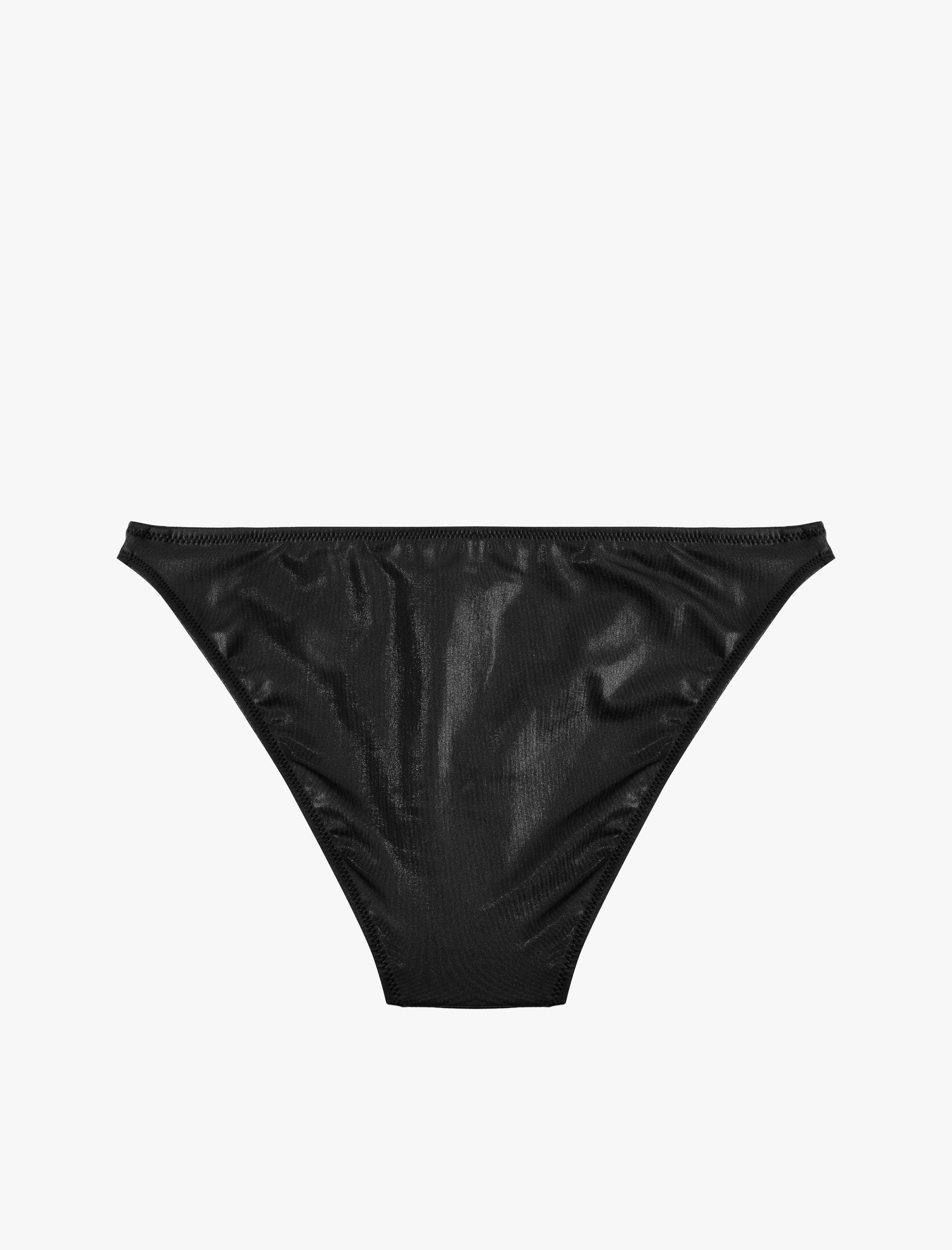   Varak Baskılı Parlak Bikini Altı