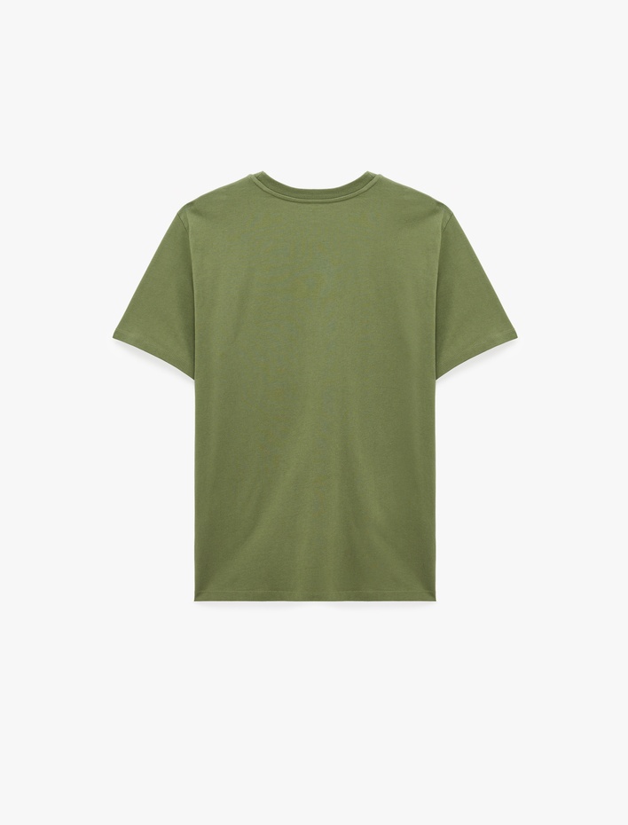  Regular Fit Kısa Kollu Pamuklu Bisiklet Yaka Basic Spor Tişört