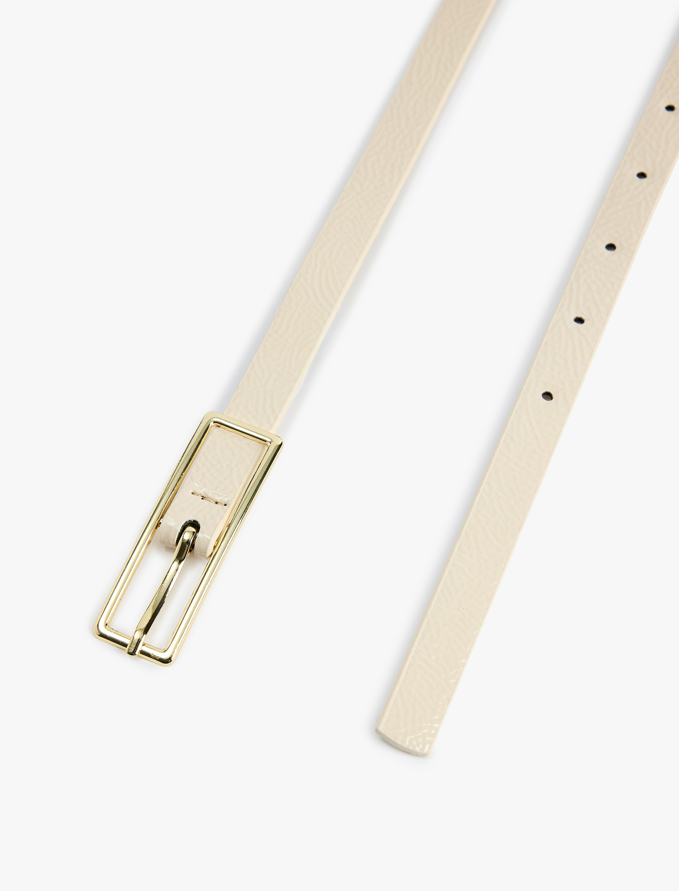  Kadın Suni Deri Metal Tokalı İnce Kemer