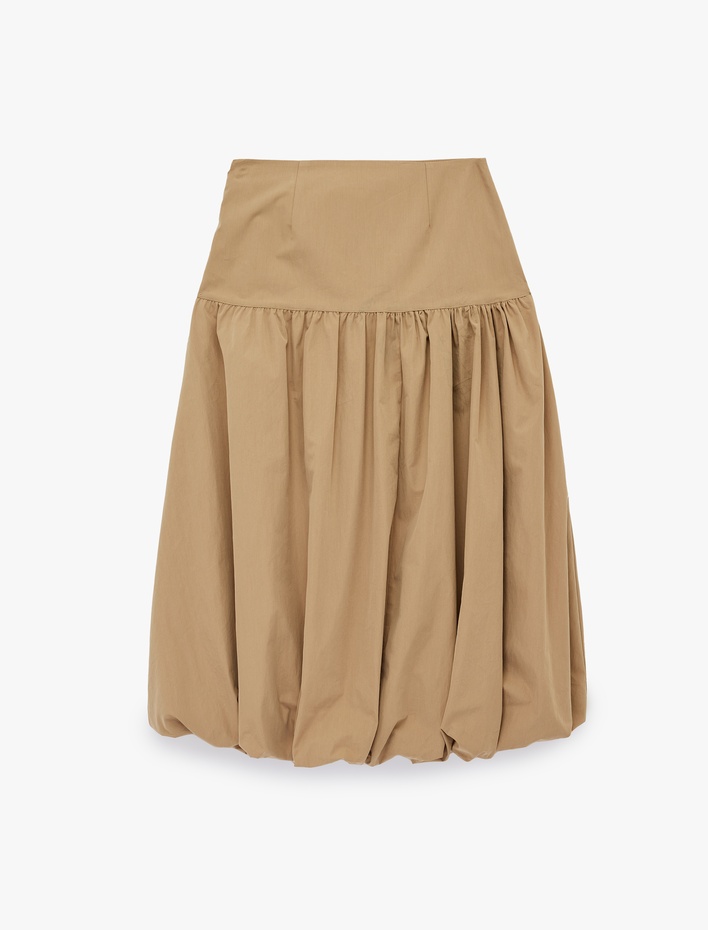  Pamuklu Normal Bel Uzun Balon Etek