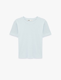 Slim Fit Kısa Kollu Bisiklet Yaka Basic Tişört