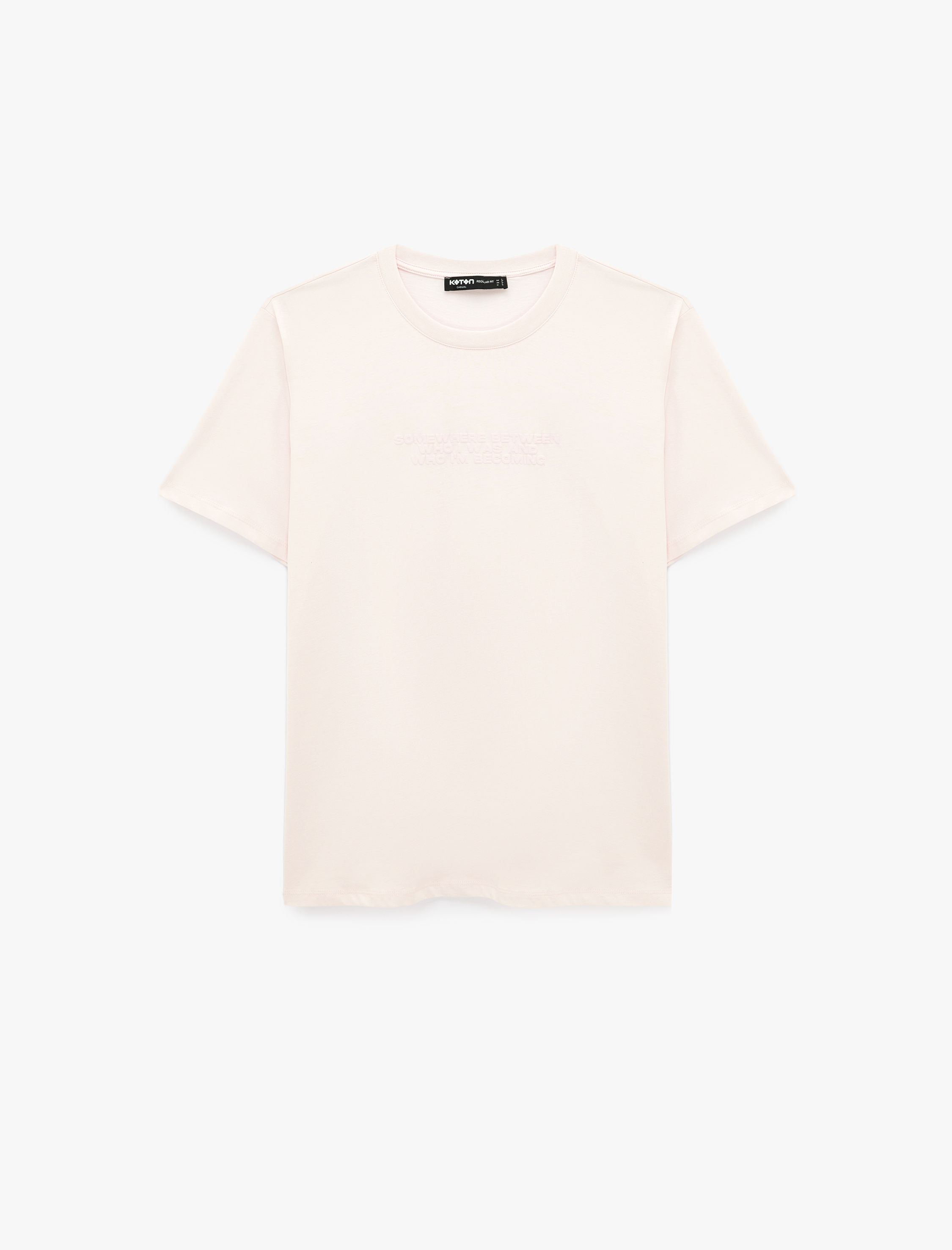   Regular Fit Kısa Kollu Bisiklet Yaka Baskılı Tişört