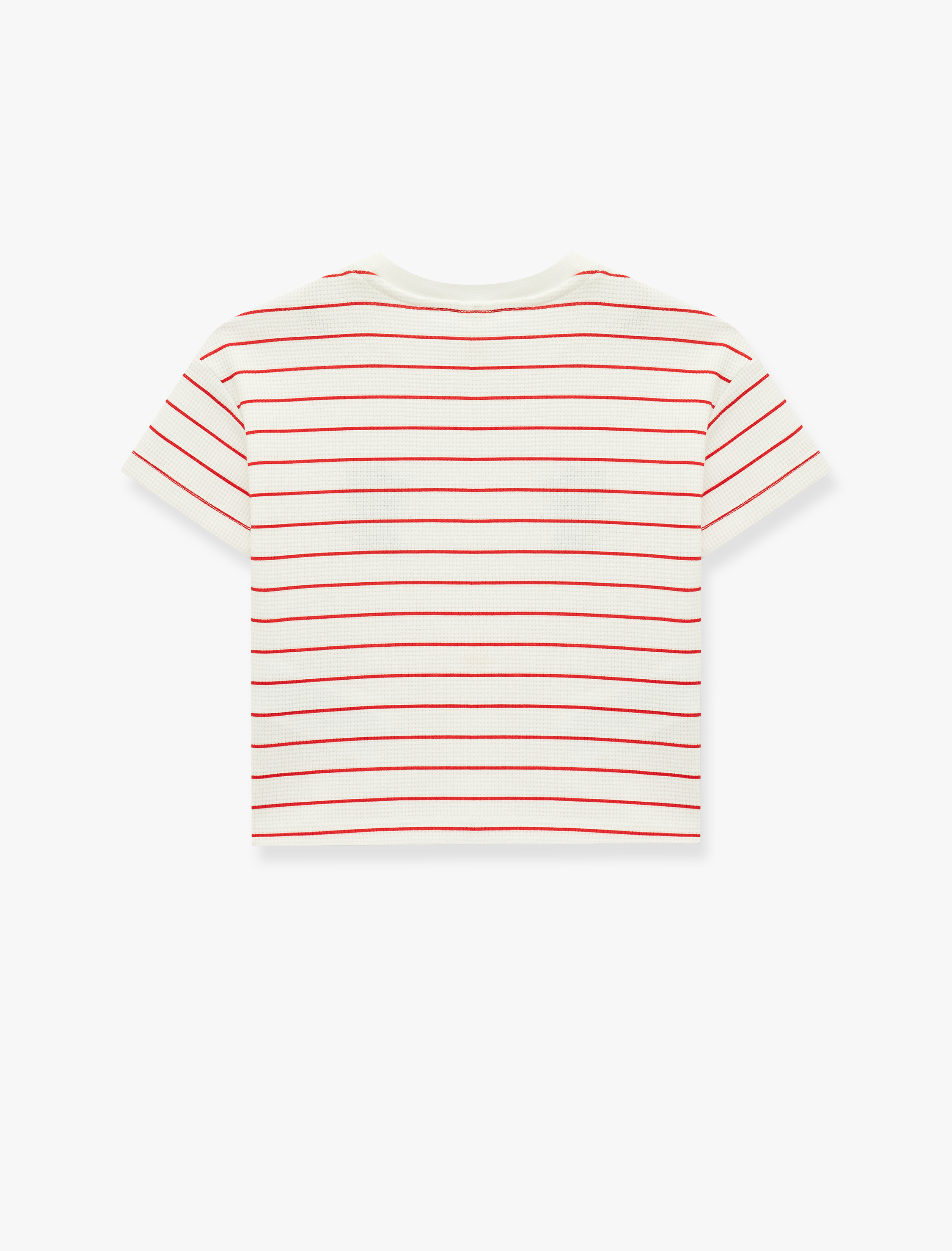  Erkek Bebek Kısa Kollu Bisiklet Yaka Pamuklu Çizgili Tişört