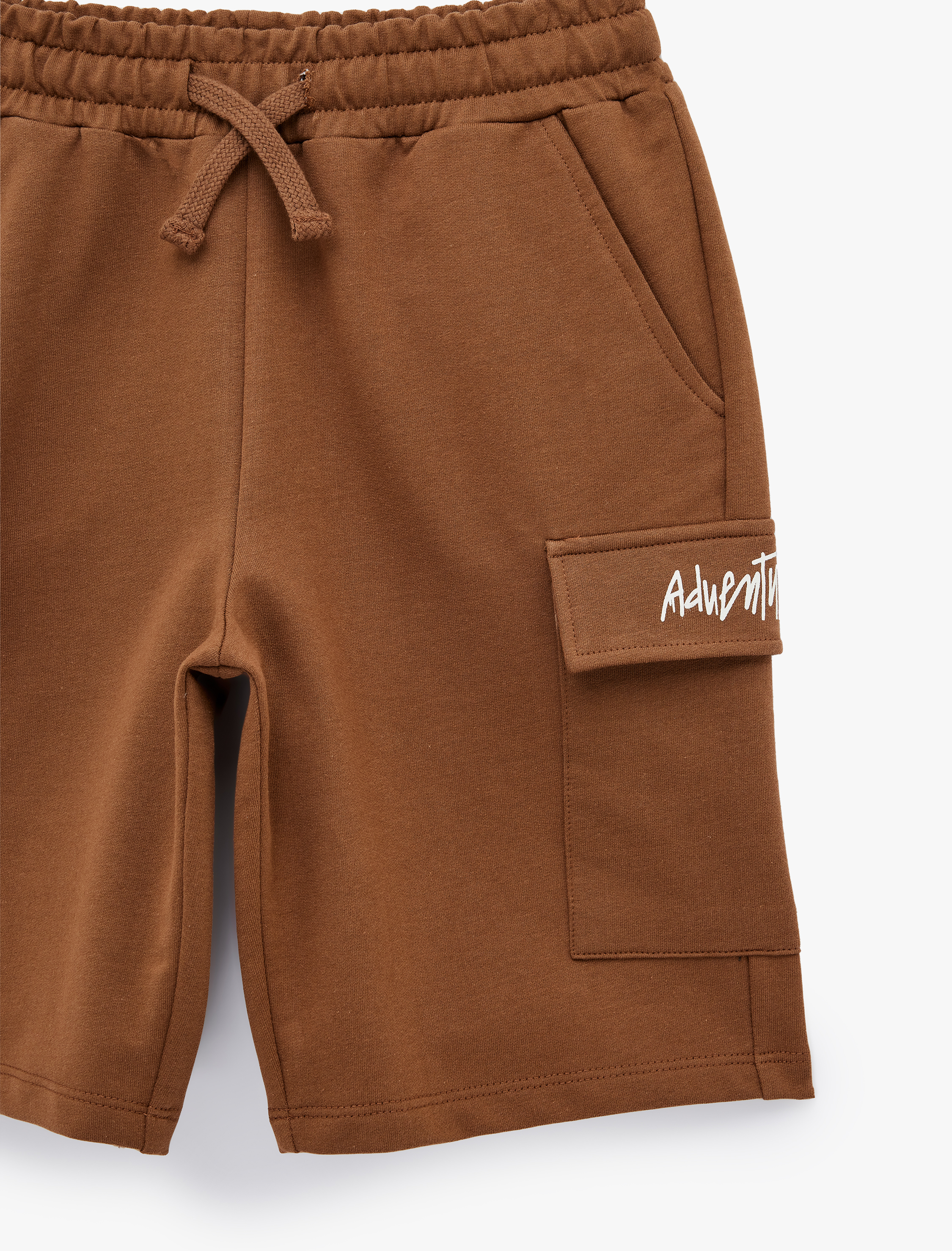  Erkek Çocuk Cep Detaylı Rahat Kesim Pamuklu Kargo Şort