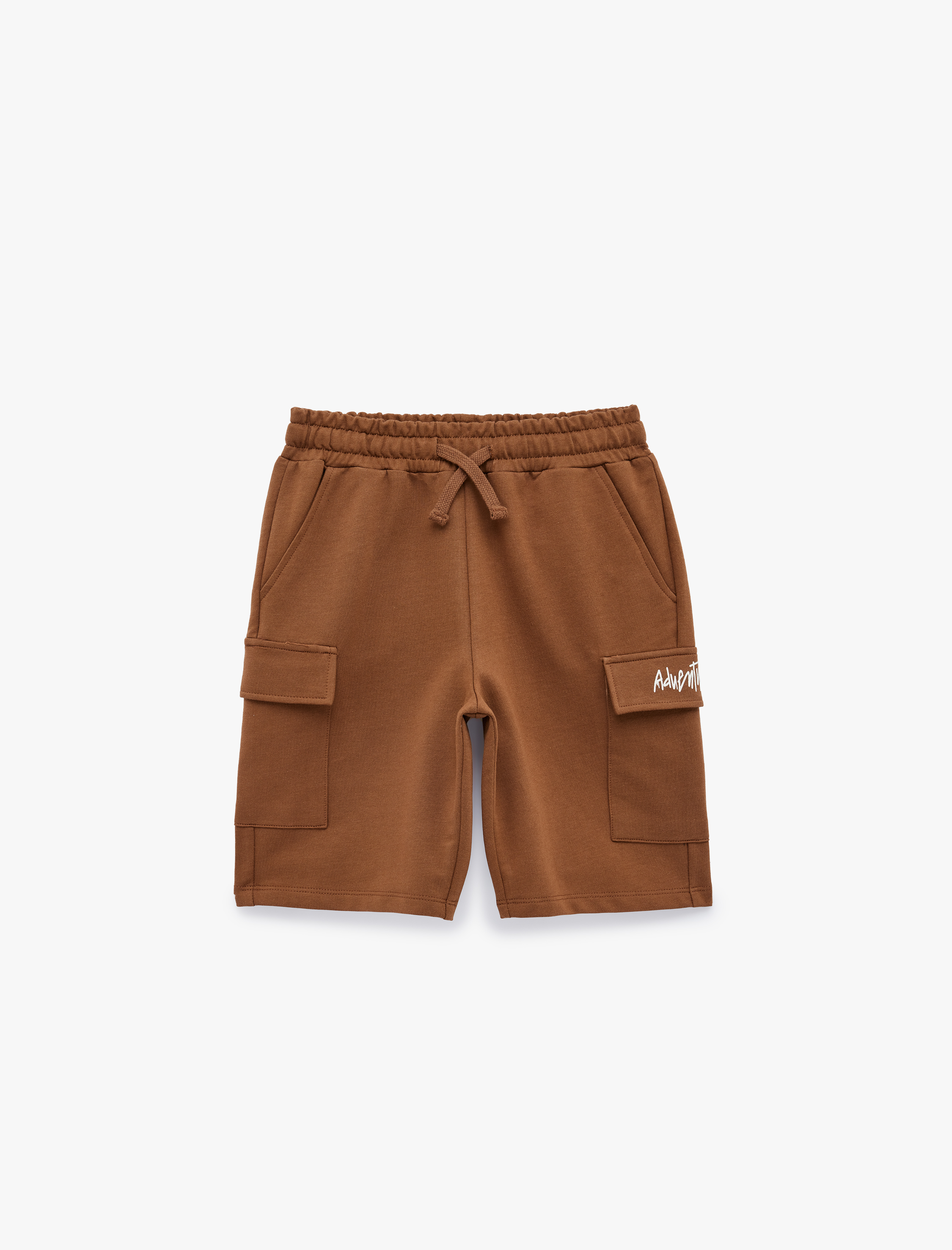  Erkek Çocuk Cep Detaylı Rahat Kesim Pamuklu Kargo Şort