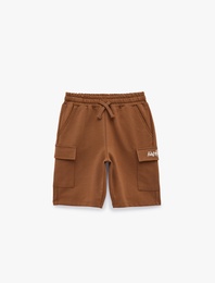 Cep Detaylı Rahat Kesim Pamuklu Kargo Şort