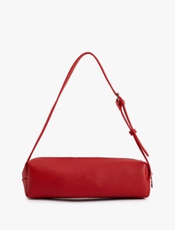 Fermuarlı Suni Deri Omuz Çantası