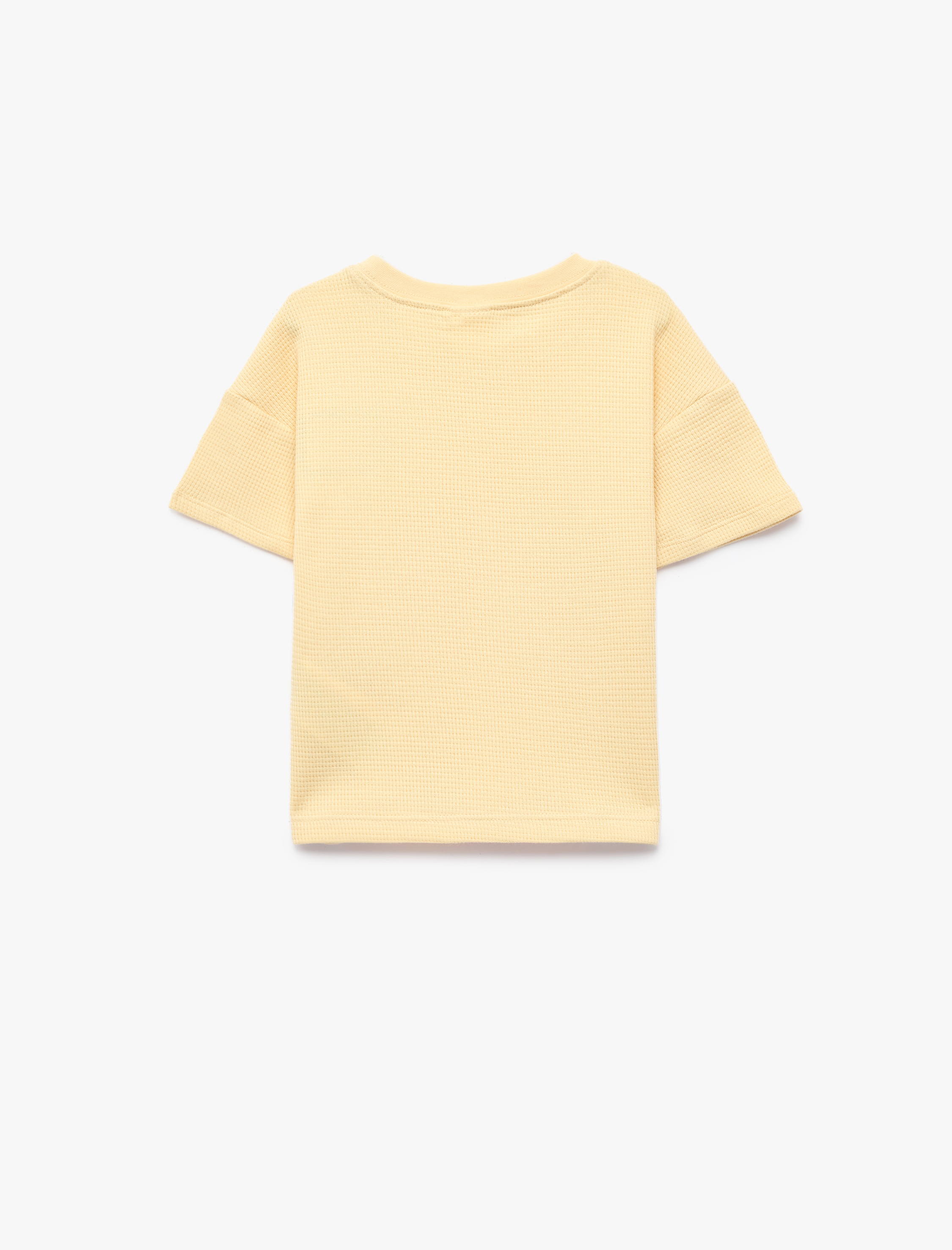  Erkek Bebek Kısa Kollu Bisiklet Yaka Nakışlı Pamuklu Oversize Tişört