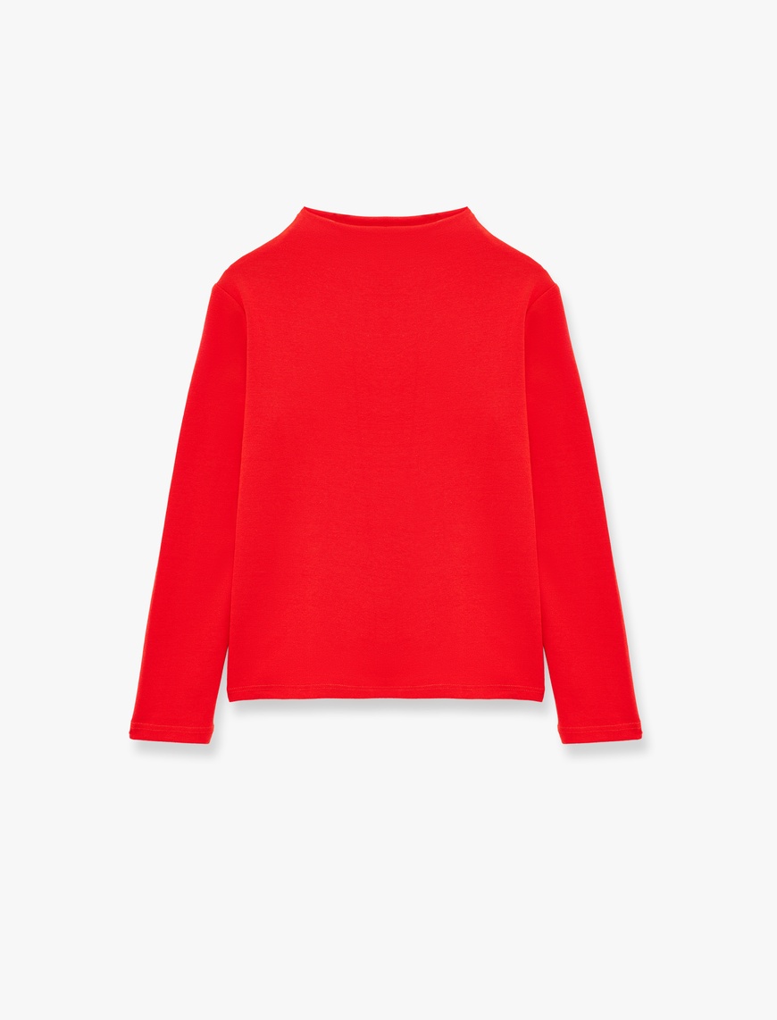 Koton Dik Yaka Modal Karışımlı Uzun Kollu Slim Fit Tişört