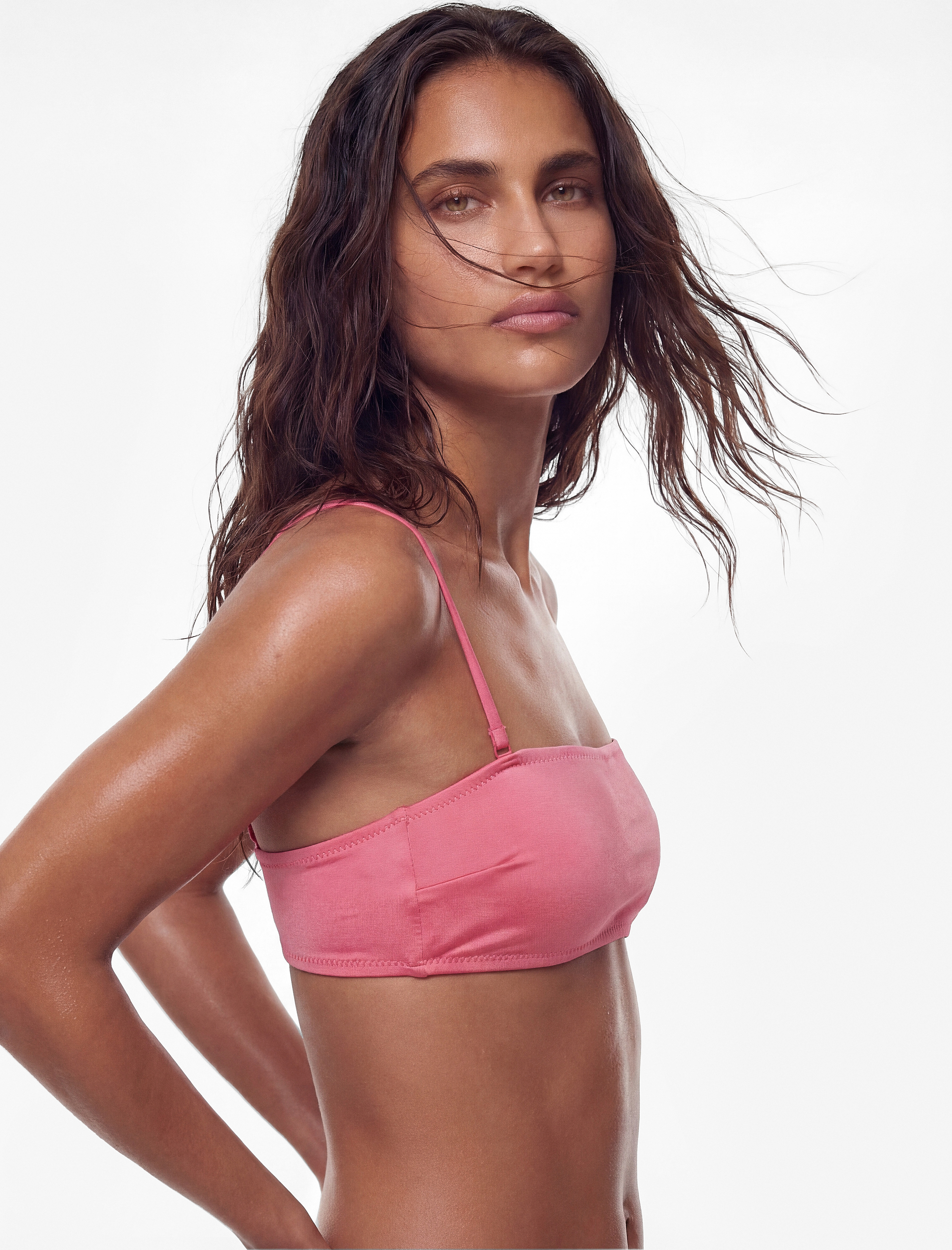   Simli Straplez Bikini Üstü Askı Detaylı