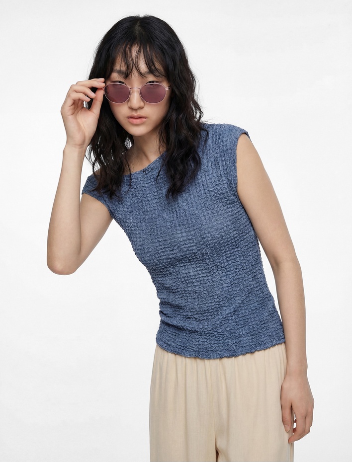  Beli Lastikli Bürümcük Düz Paça Pantolon