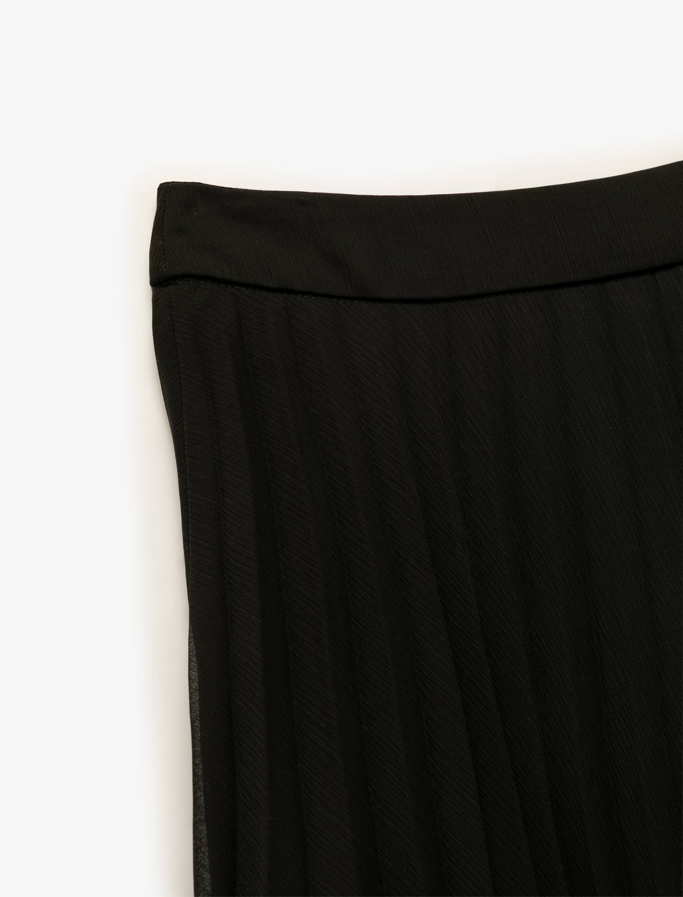   Pileli Astarlı Şifon Mini Etek