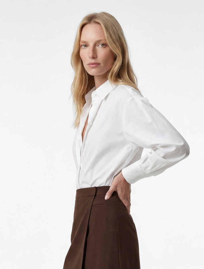  Klasik Yaka Uzun Kollu Düğmeli Gömlek