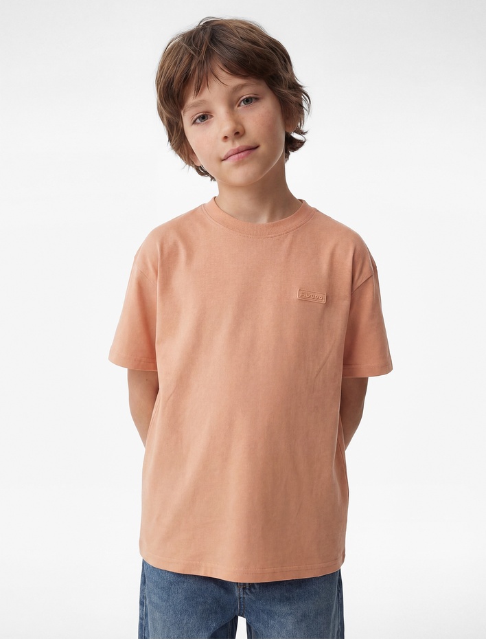 Erkek Çocuk Pamuklu Uzun Kollu Bisiklet Yaka Tişört