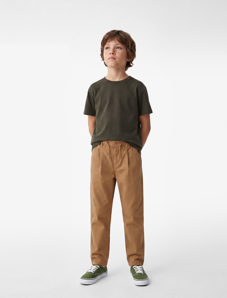 Koton Pamuklu Kısa Kollu Bisiklet Yaka Oversize T-Shirt