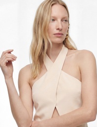 Kolsuz Halter Yaka Bluz