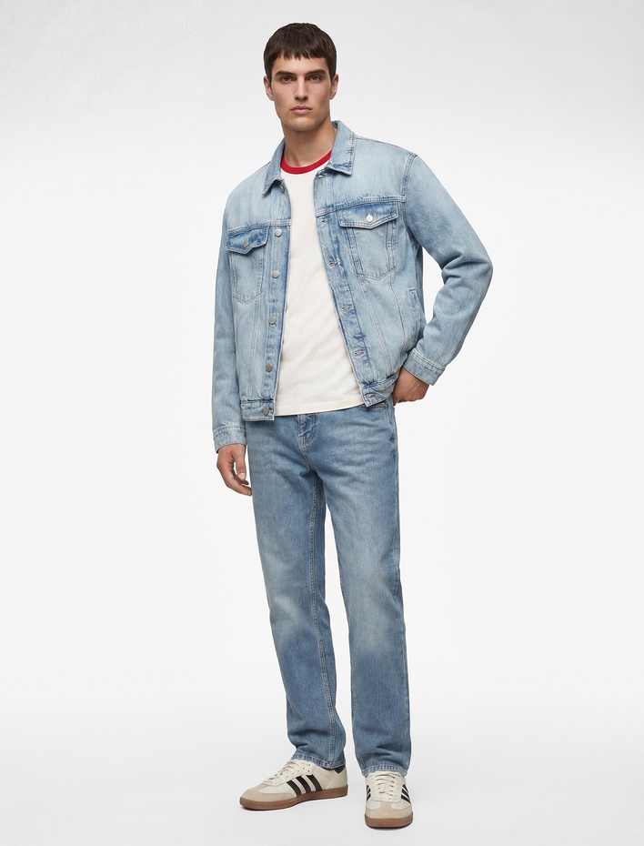  Normal Bel Pamuklu Straight Fit Jean Pantolon - Mark Jean