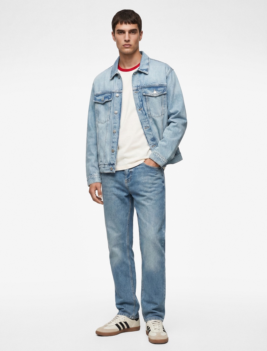 Koton Erkek Normal Bel Pamuklu Straight Fit Jean Pantolon – Mark Jean