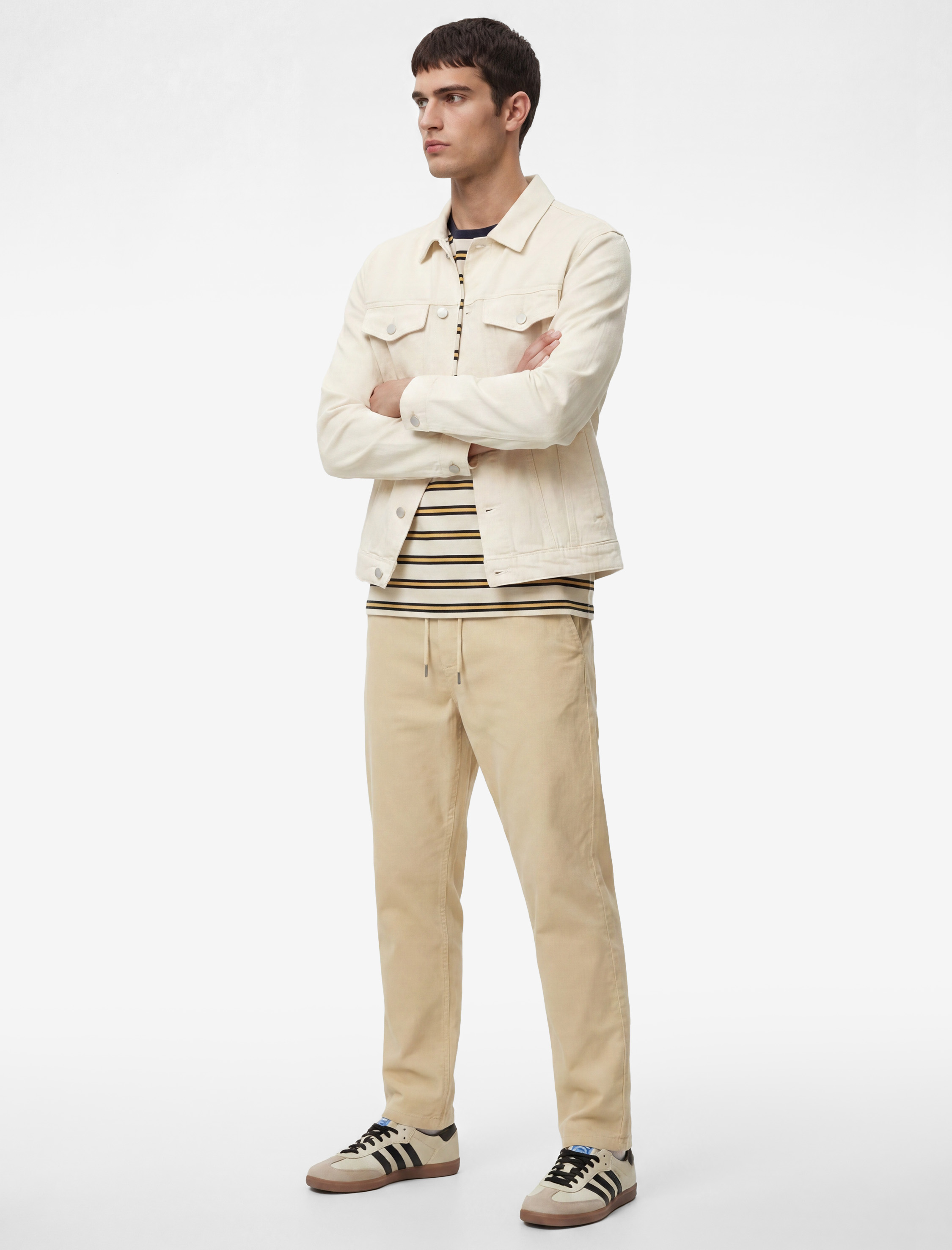   Pamuklu Cepli Beli Bağcıklı Bol Oversize Jogger Jean Pantolon