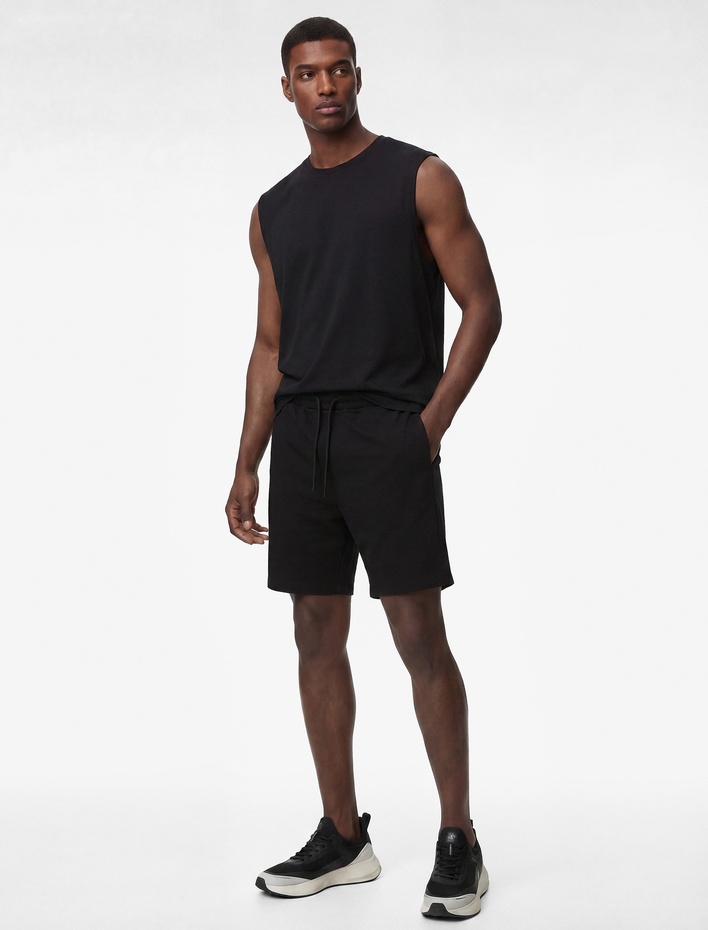  Rahat Kalıp Kolsuz Bisiklet Yaka Basic Spor Atlet