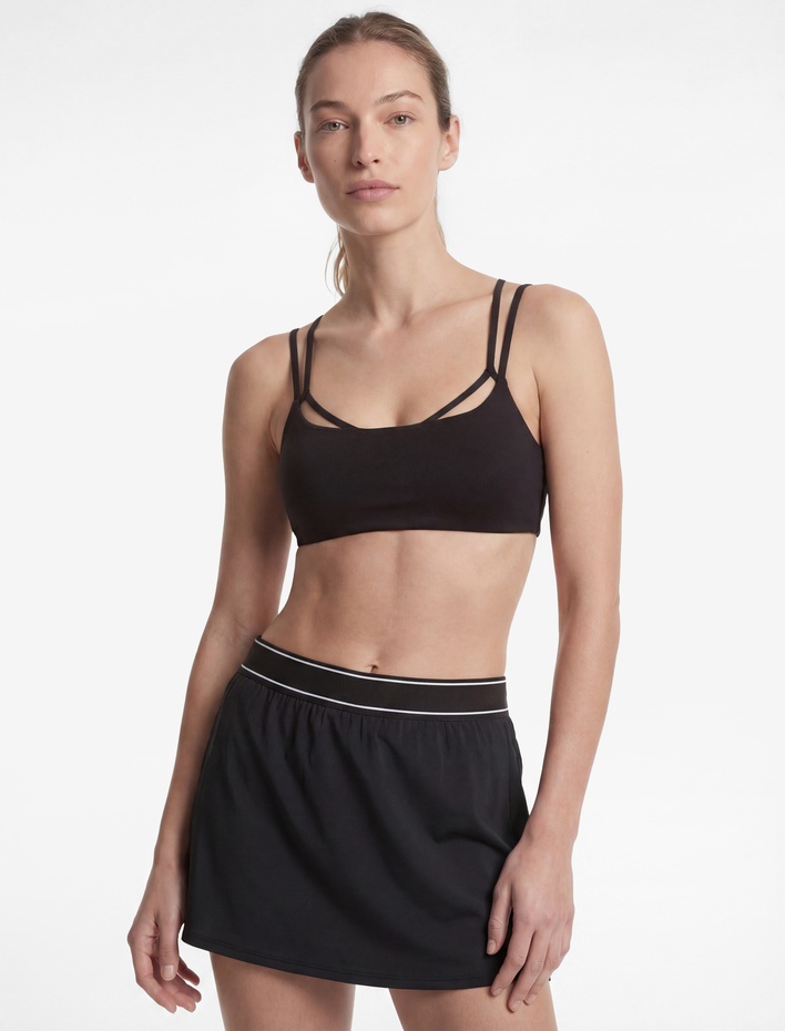  Rahat Kalıp Yüksek Bel Spor Mini Şort Etek