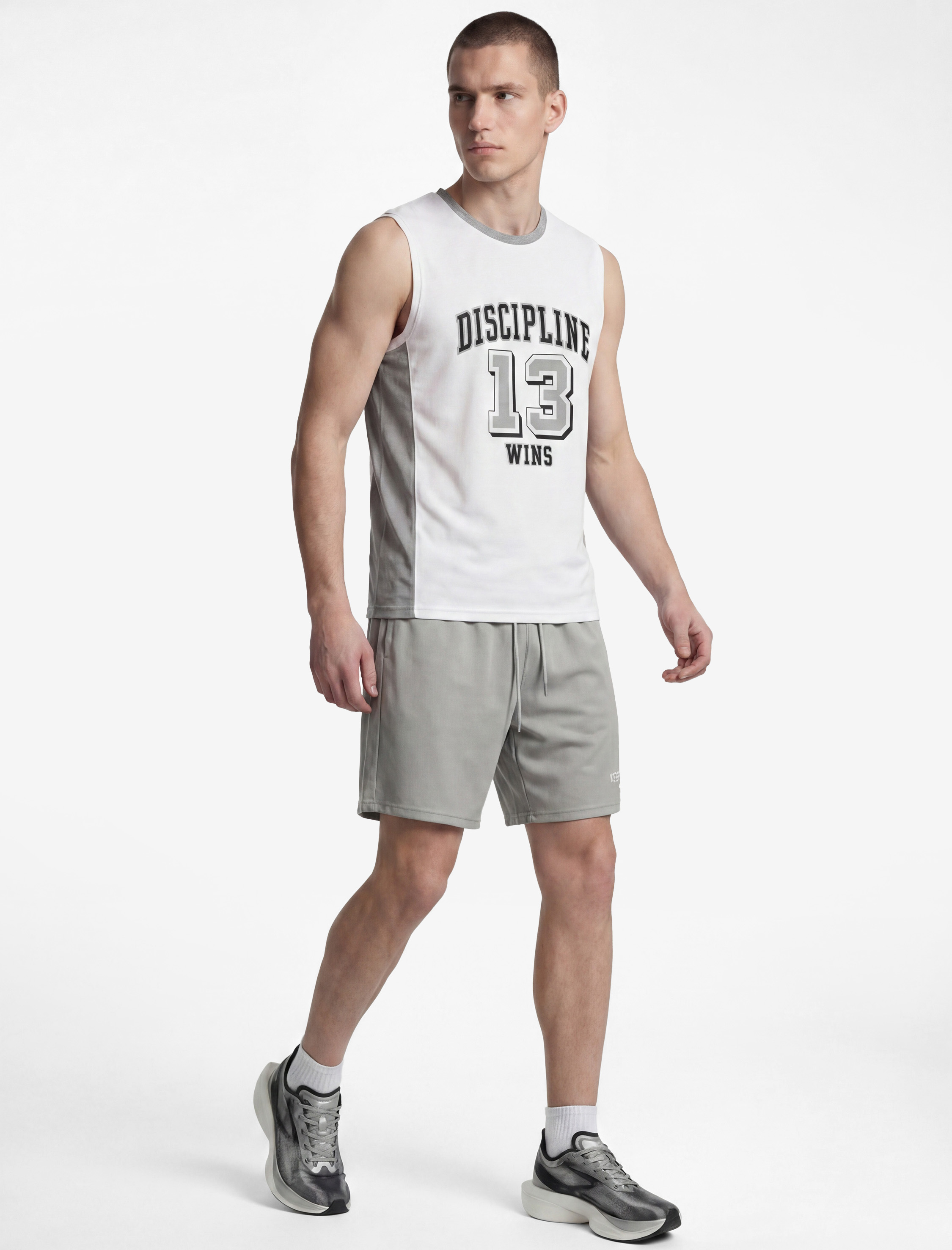   Kolsuz Bisiklet Yaka Baskılı Spor Atlet