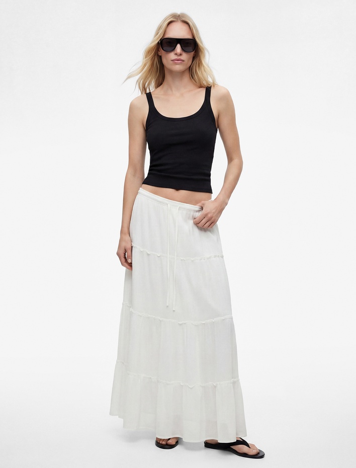  Modal Kumaş Slim Fit U Yaka Askılı Top