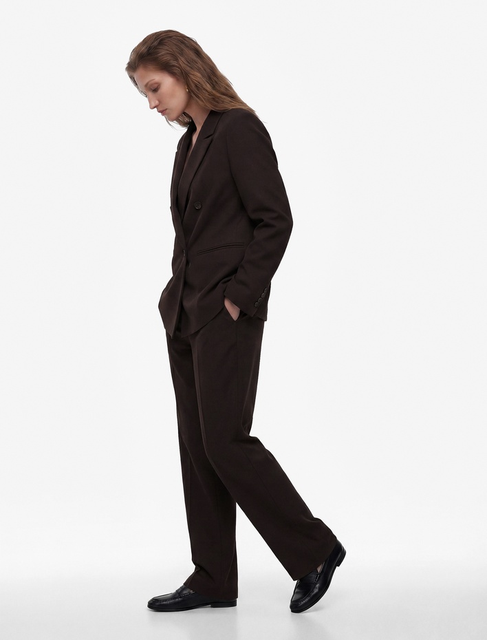  Yüksek Bel Cepli Viskon Karışımlı Palazzo Pantolon