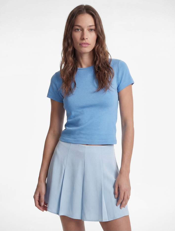  Slim Fit Kısa Kollu Bisiklet Yaka Viskon Spor Tişört