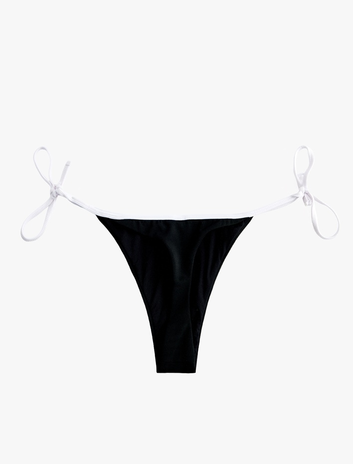  Kontrast Detaylı İpli Bikini Altı