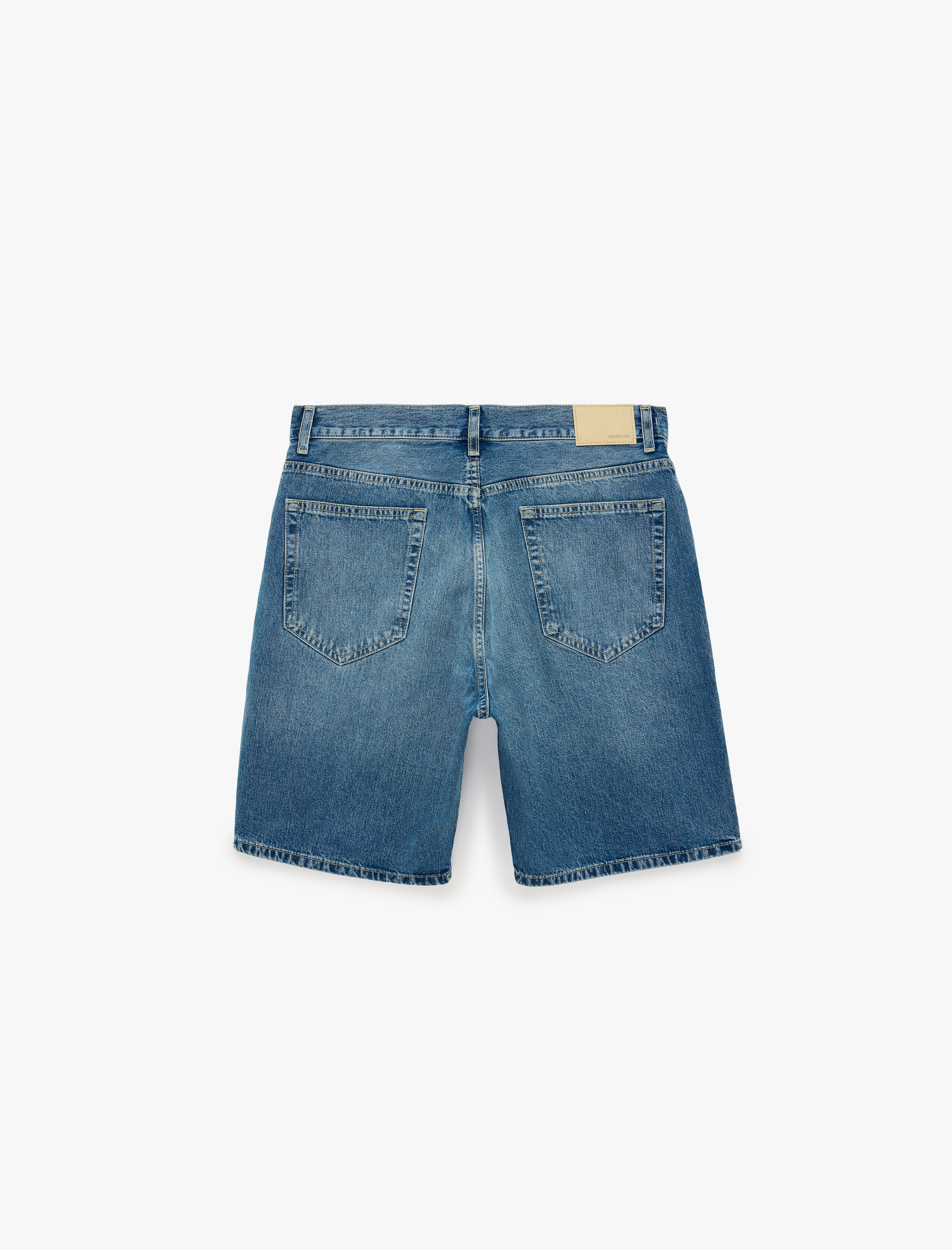   Pamuklu Cepli Bermuda Straight Fit Jean Şort