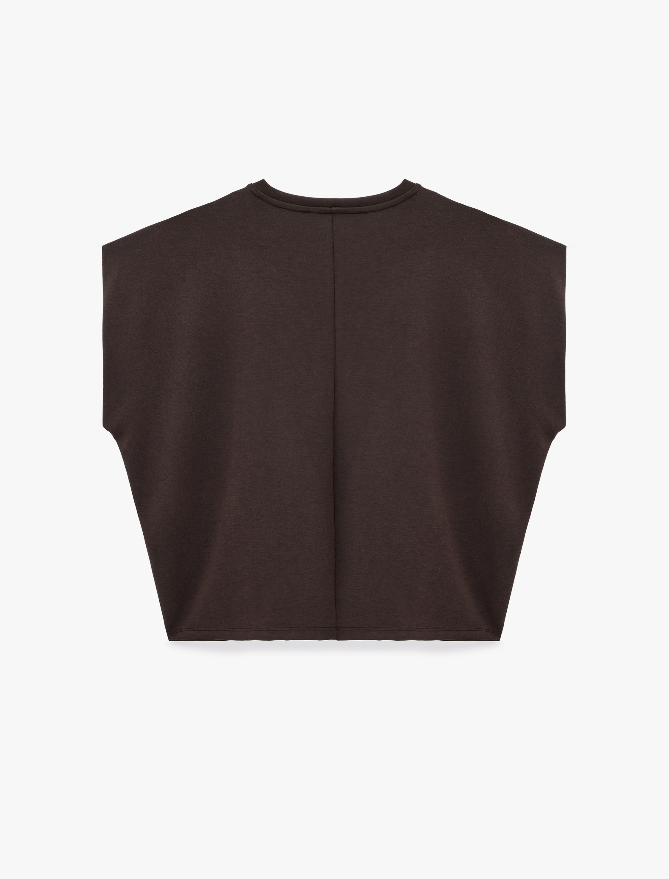   Modal Kumaş Bisiklet Yaka Sıfır Kol Tişört