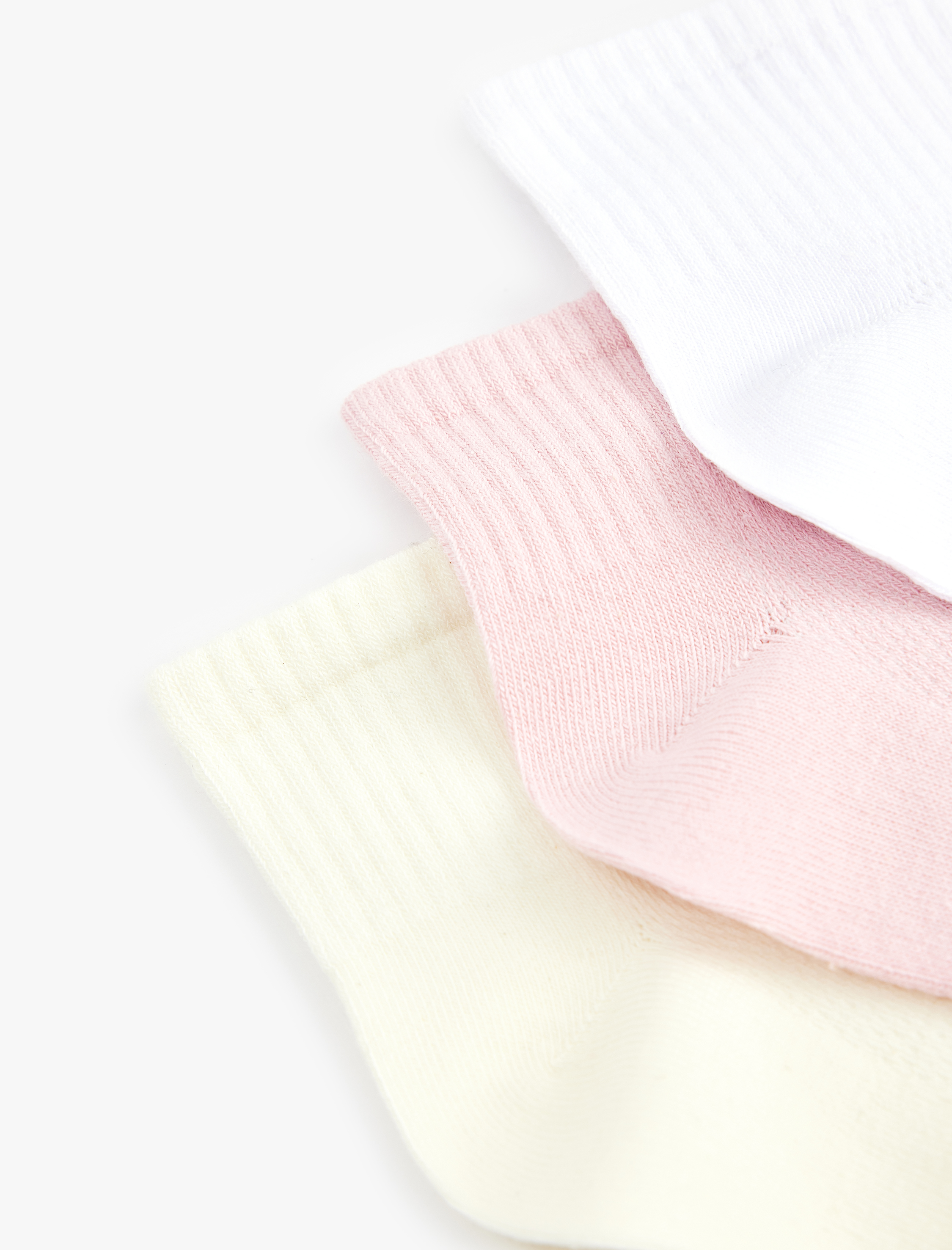  Kadın 3'lü Çok Renkli Pamuklu Basic Patik Spor Çorap Seti