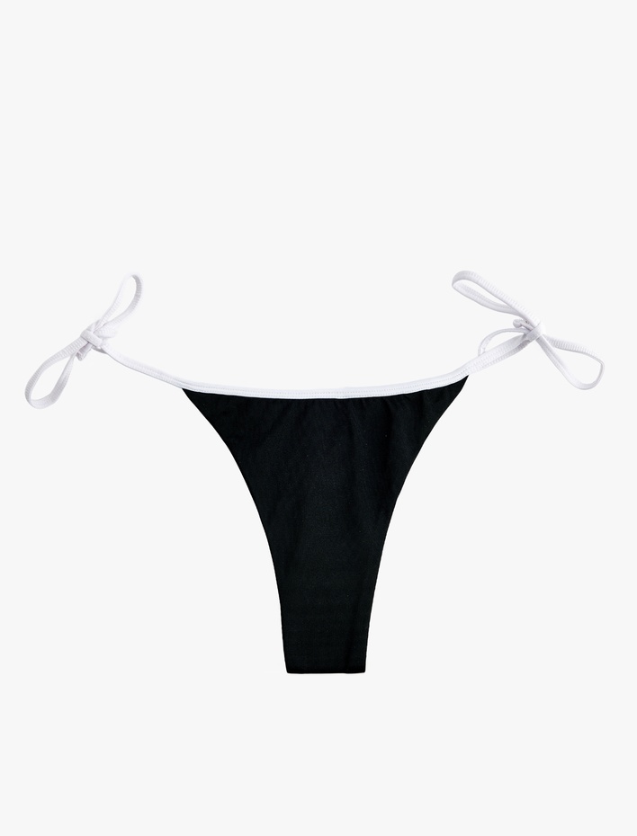  Kontrast Detaylı İpli Bikini Altı