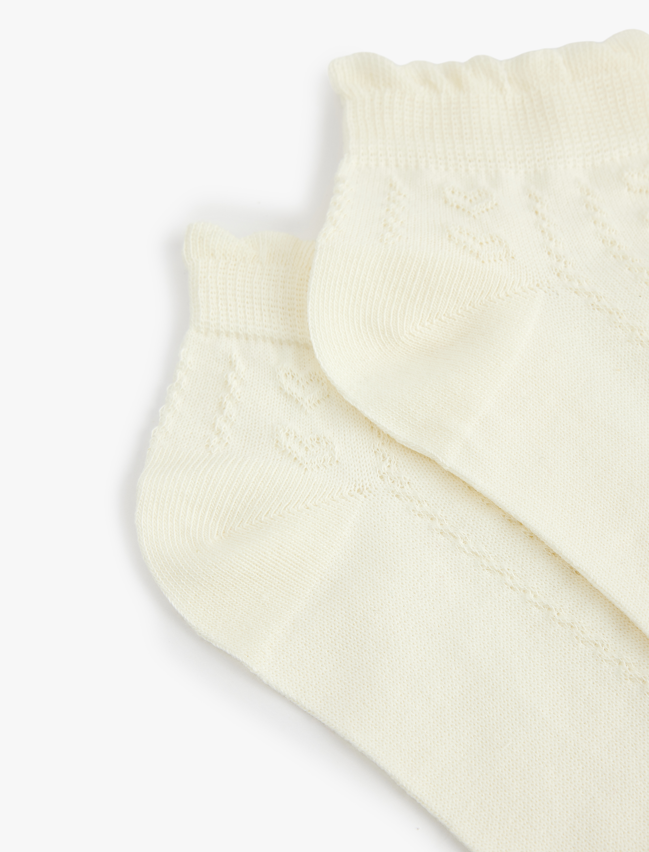  Kadın Pamuklu Kalpli 3'lü Patik Çorap Seti