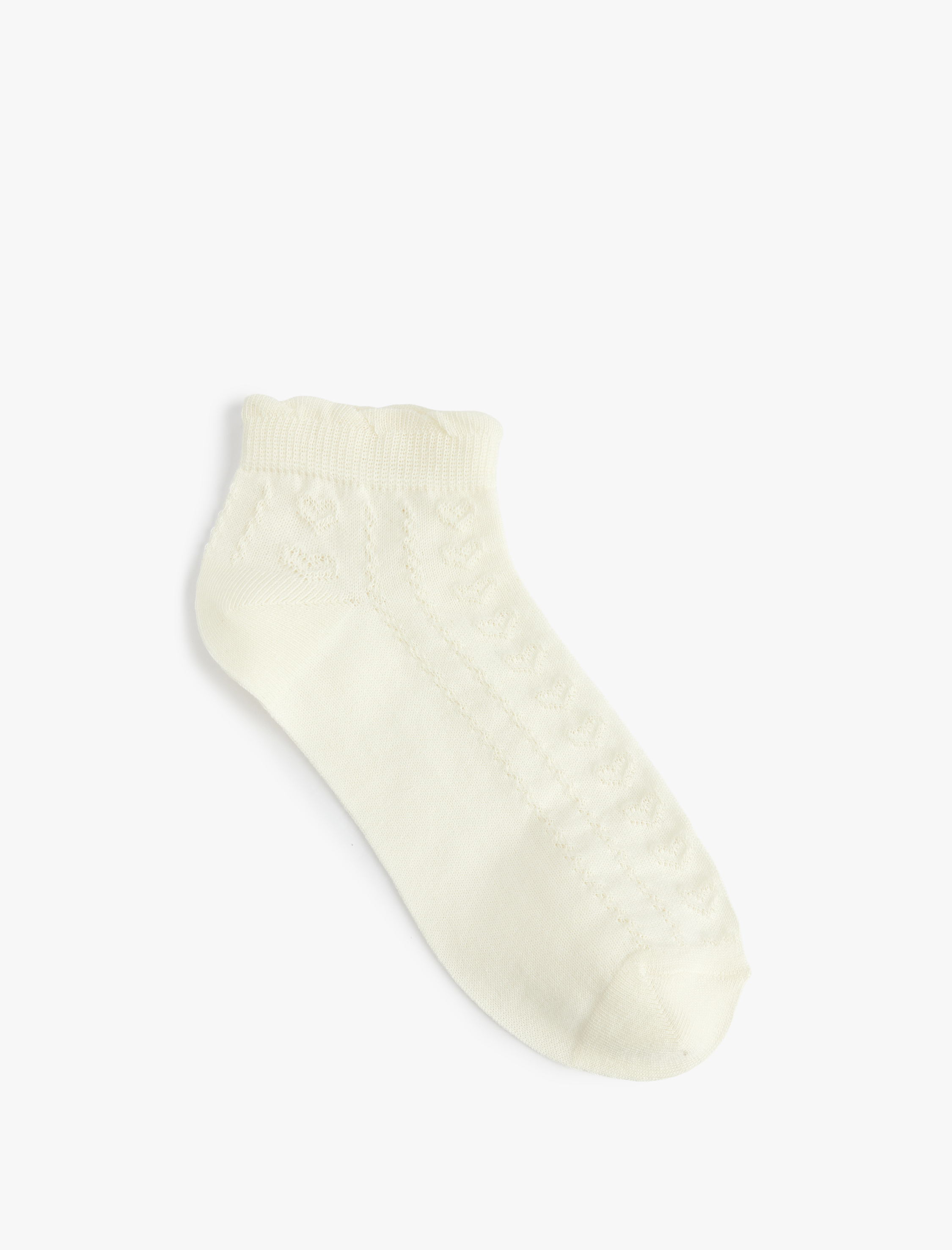  Kadın Pamuklu Kalpli 3'lü Patik Çorap Seti