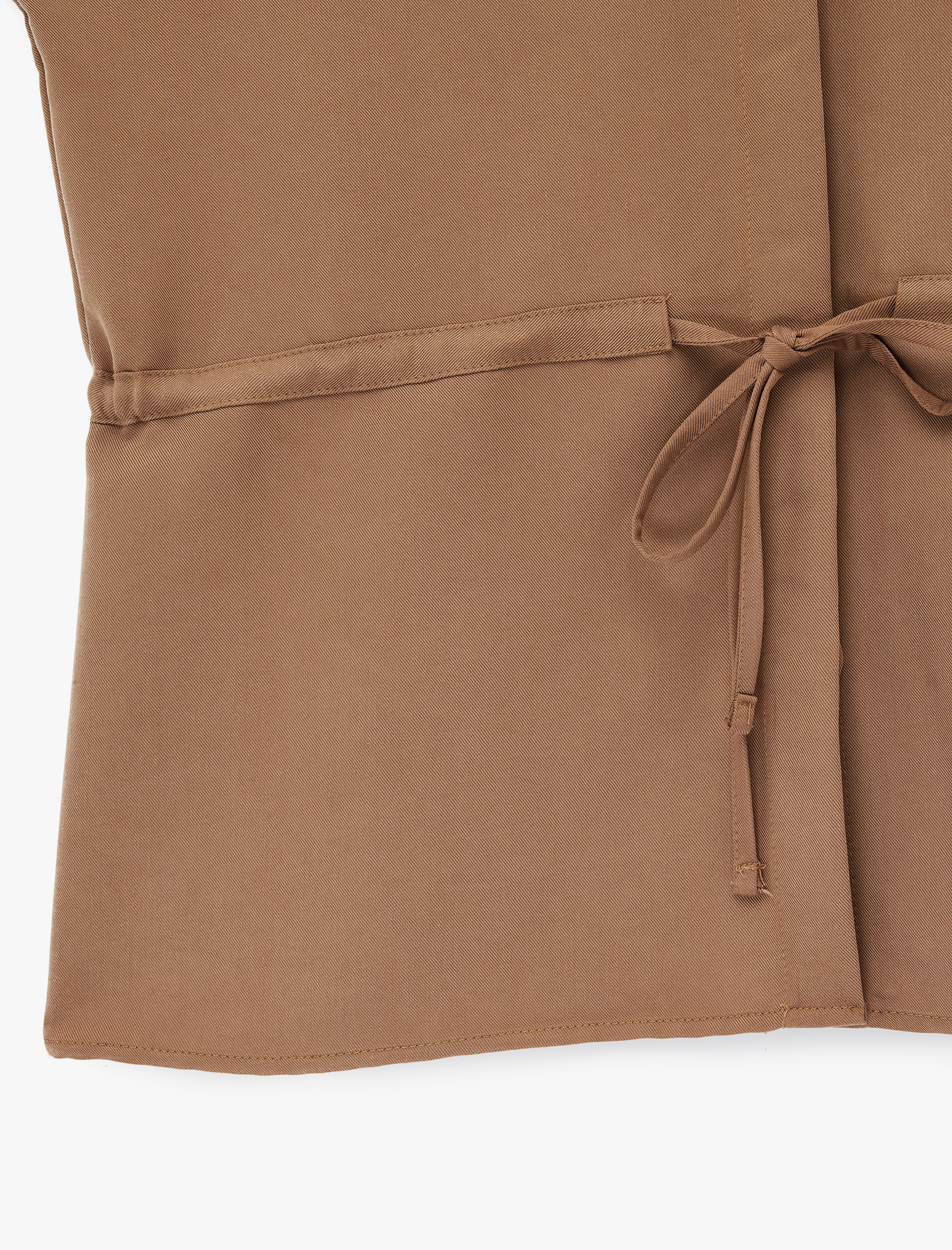   Modal Cupro Kumaş Kap Kol Belden Bağlama Detaylı Gömlek