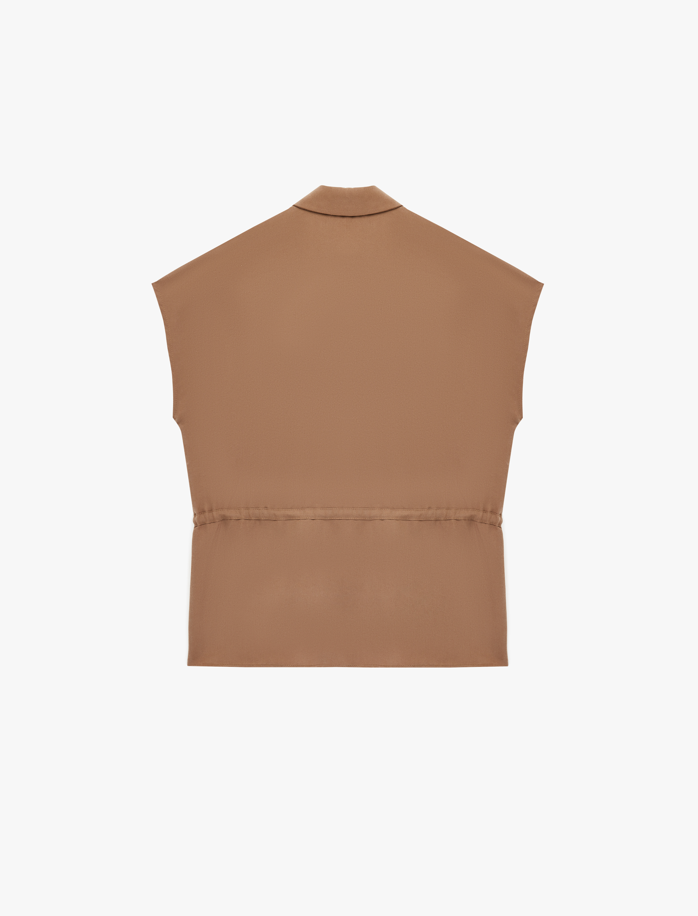   Modal Cupro Kumaş Kap Kol Belden Bağlama Detaylı Gömlek