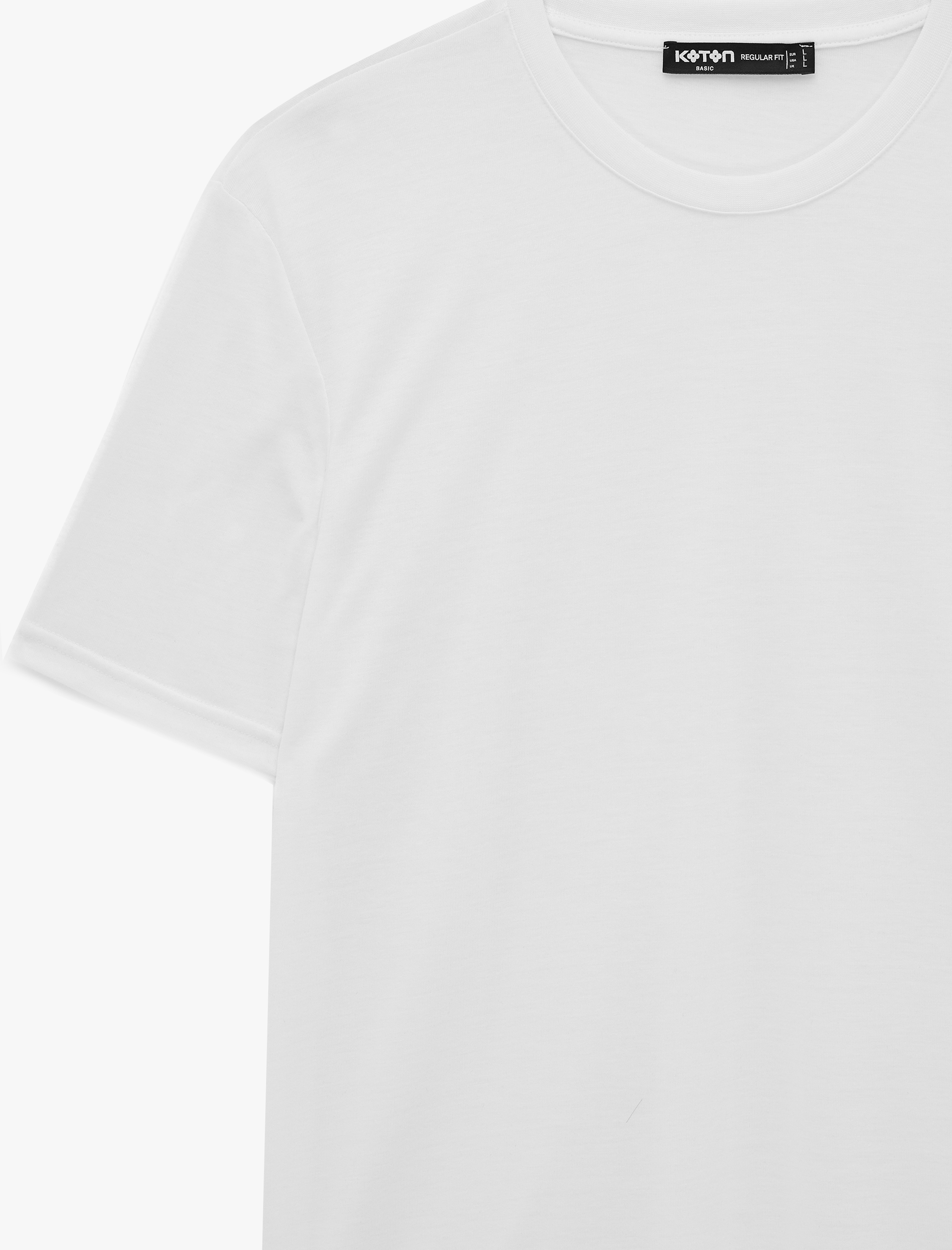   Regular Fit Viskon Karışımlı Kısa Kollu Bisiklet Yaka Basic Tişört