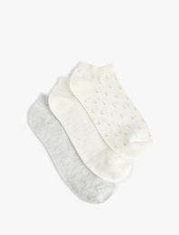 3'lü Desenli Patik Çorap Seti