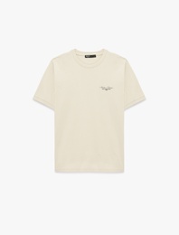 Regular Fit Kısa Kollu Bisiklet Yaka Pamuklu Baskılı Tişört