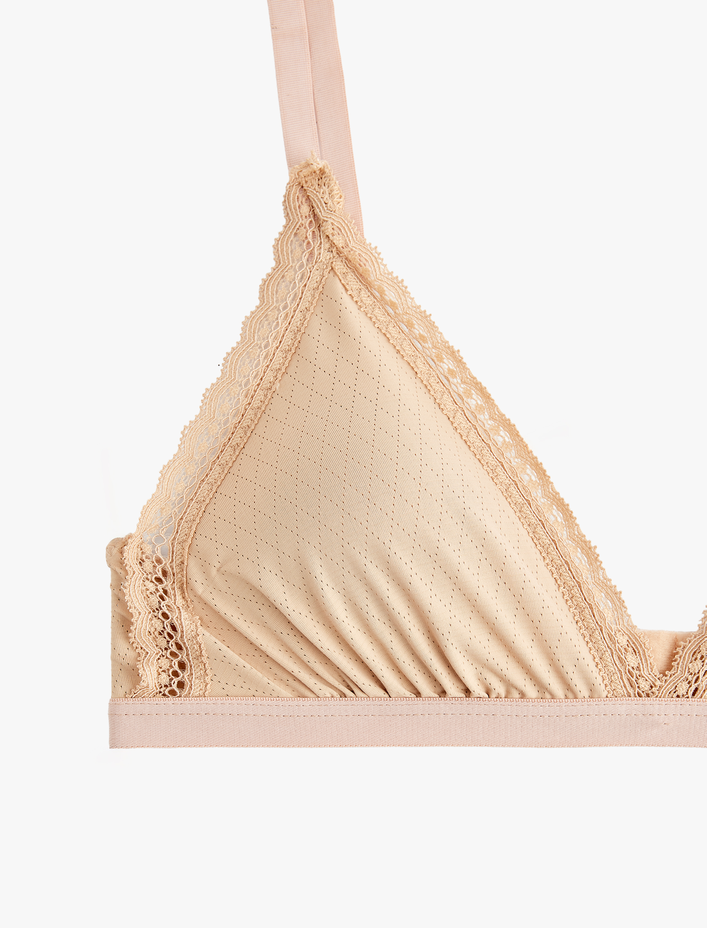   Balensiz Dolgusuz Rahat Kalıp Dantel Detaylı Soft Sütyen