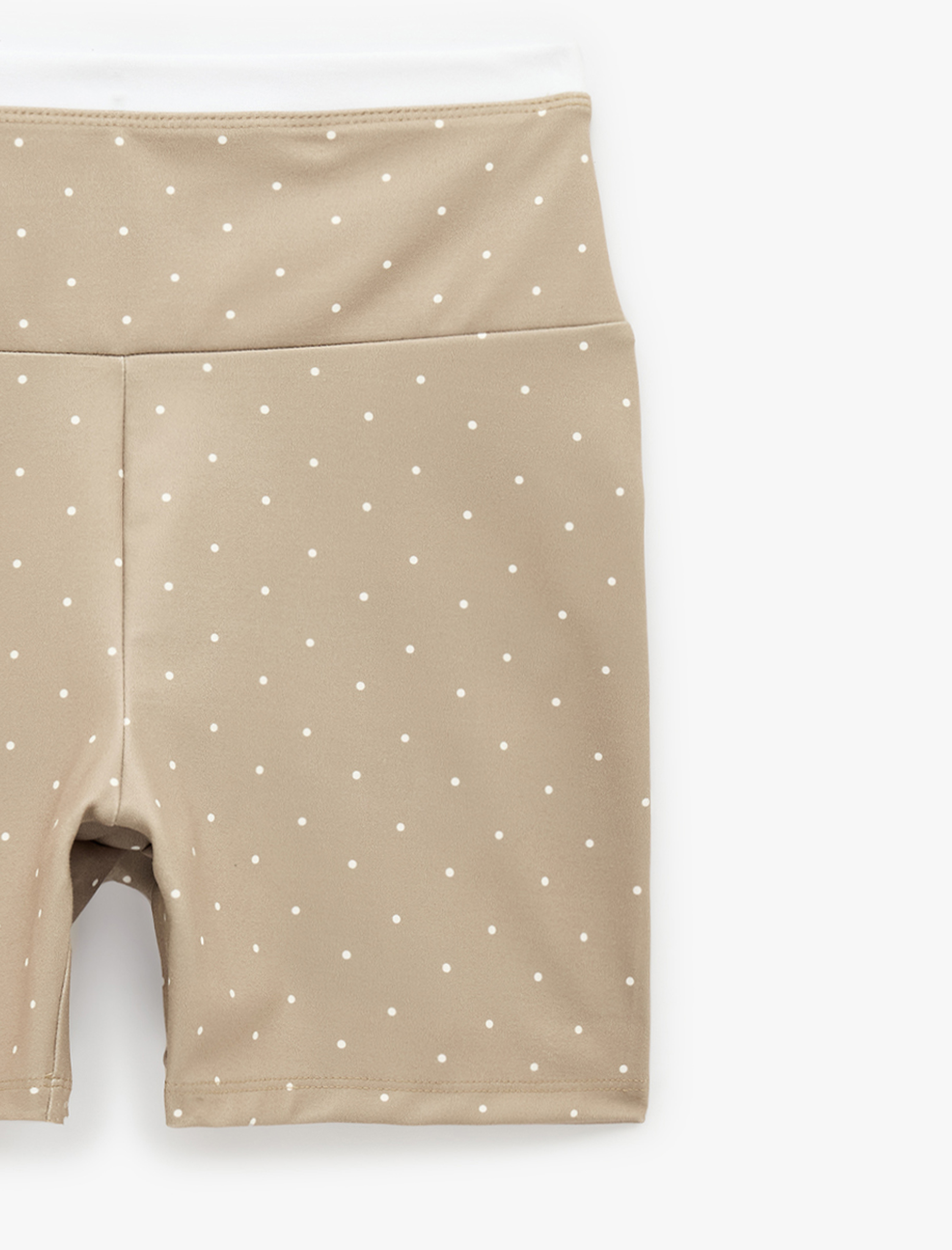   Yüksek Bel İnterlok Biker Spor Tayt