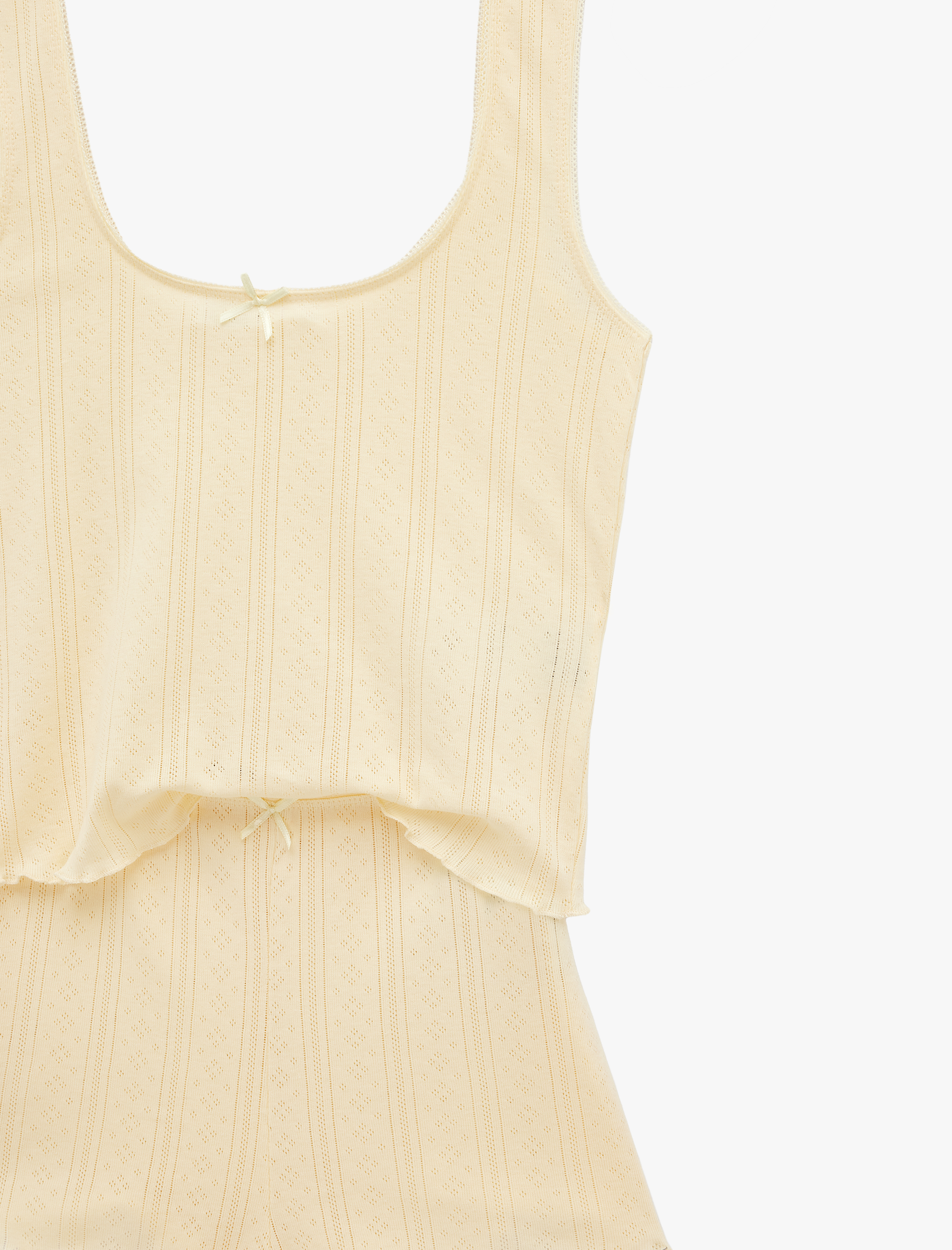   Pamuklu Rahat Kesim Askılı Şortlu Pijama Takımı